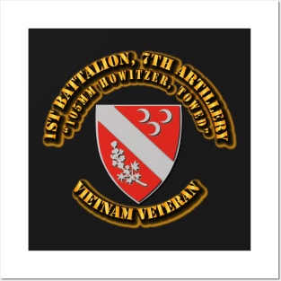 1st Battalion, 7th Artillery (105mm Howitzer, Towed) without SVC Ribbon Posters and Art